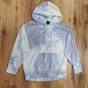 Nike Sky Blue and White Tie-Dye Hoodie